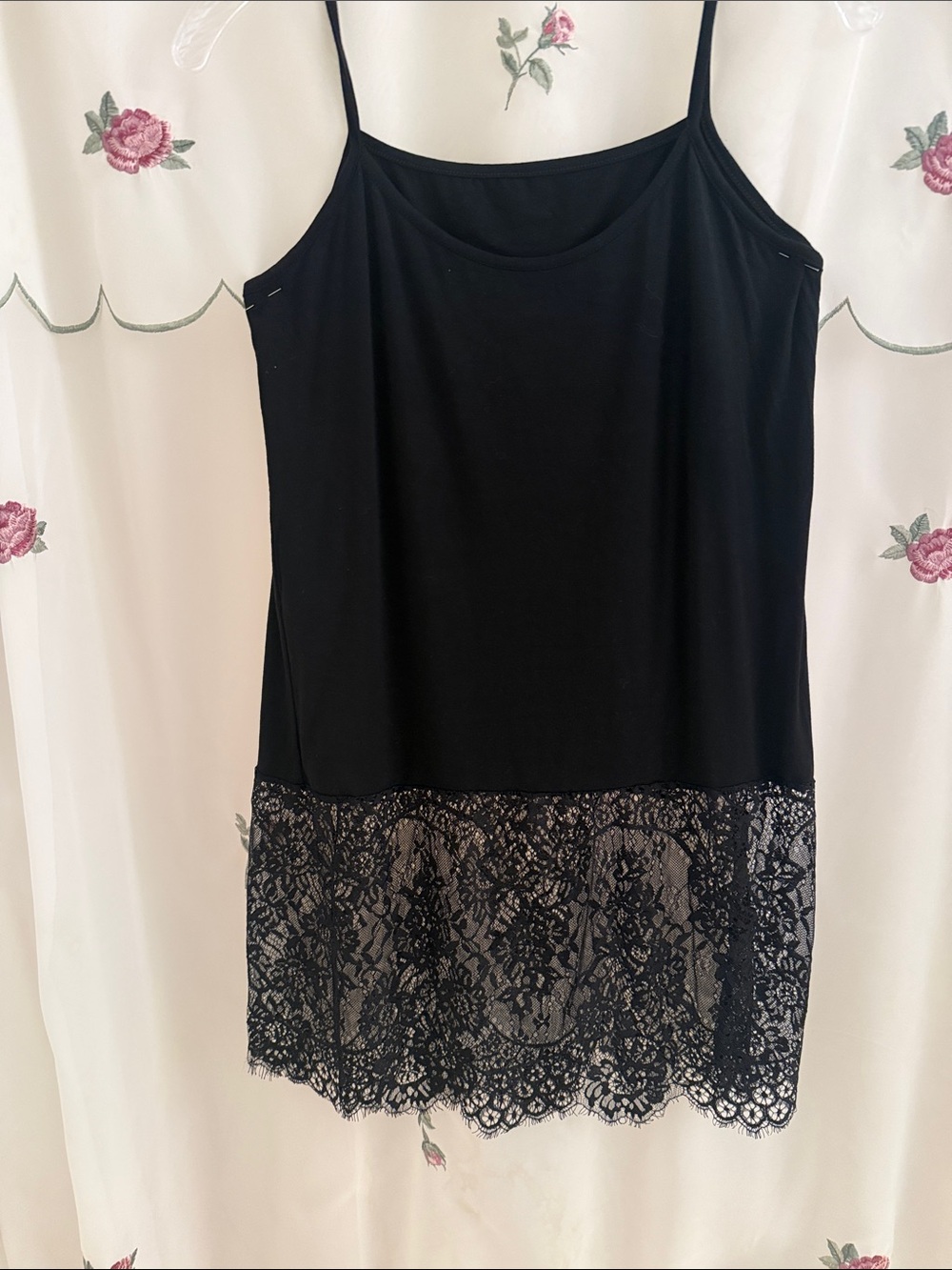 Black Lace Slip Dress